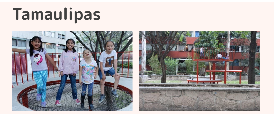 《儿童贴心看护设计指南》中援引的墨西哥城可供多代人使用的游乐设施案例