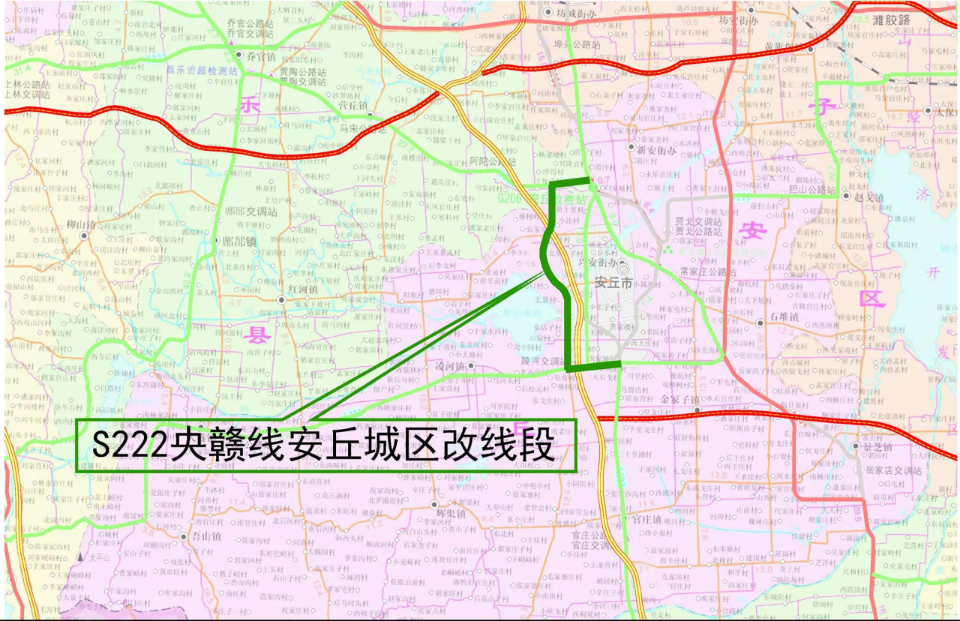 安丘央赣路改线规划图图片