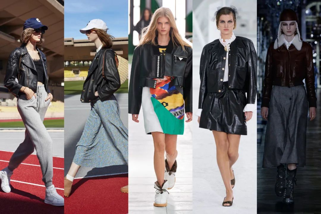 从左至右：Celine/ Louis Vuitton/ Chanel/ Christian Dior