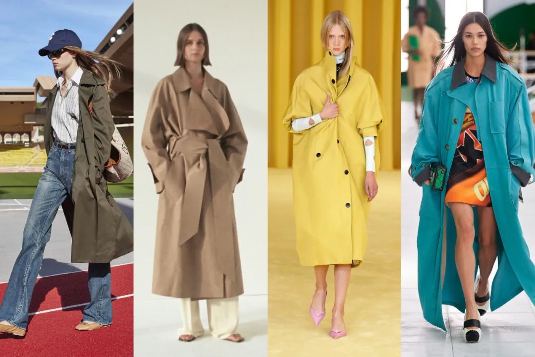 从左至右：Celine/ The Row/ Prada/ Louis Vuitton