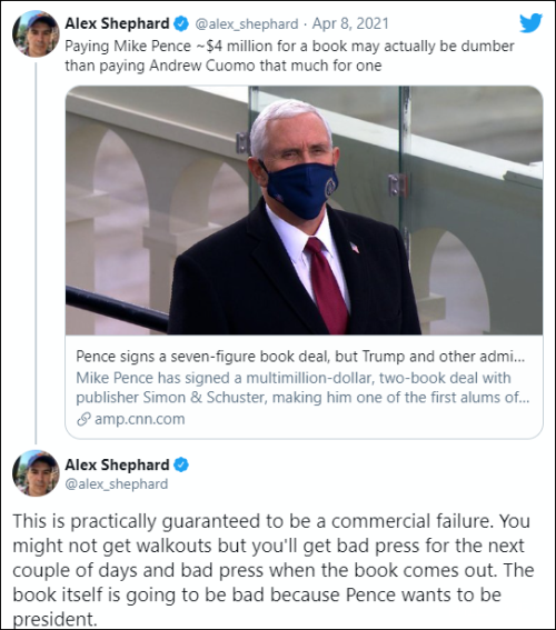 稿酬达300万到400万美元，美国前副总统彭斯要出自传了休闲区蓝鸢梦想 - Www.slyday.coM