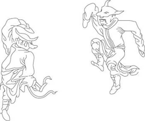 从文献《述异记》中可以考据到,"蚩尤戏"最早出现的时间能追溯到两千