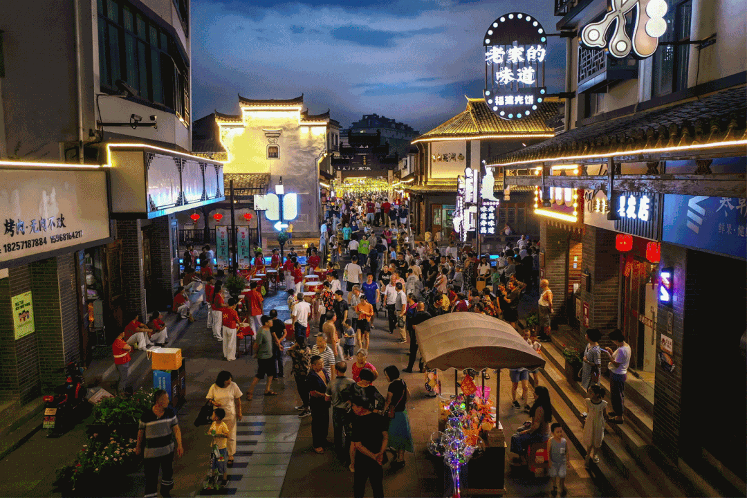 杭州美食街照片图片