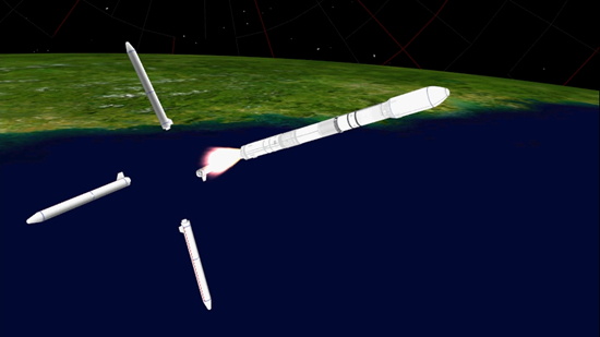火箭逐级分离的过程图片