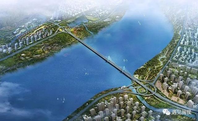 闽侯二桥鸟瞰效果图