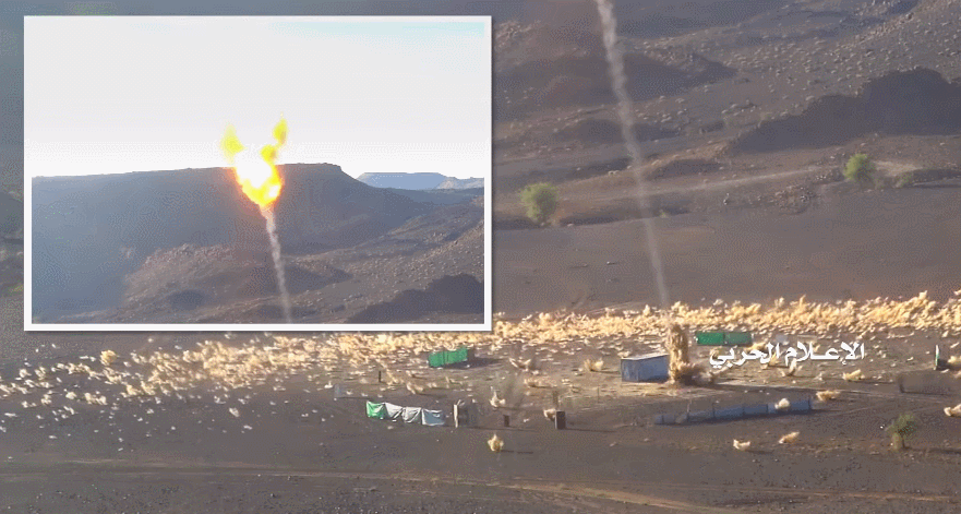 也门胡赛武装发布的，BDAR-3打靶视频 图源：社交媒体