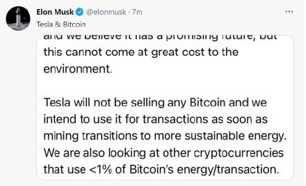 见风使舵，特斯拉暂停使用比特币支付休闲区蓝鸢梦想 - Www.slyday.coM
