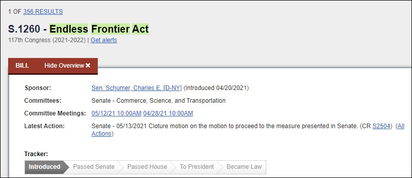 两份“无尽边界法案”   美国会网站截图