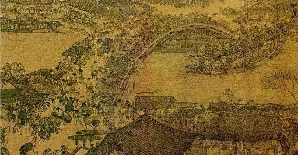 清明上河图中的桥这里依稀能见到草地神州风物