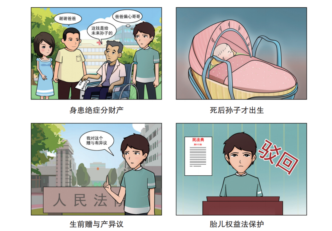 漫画民法典一胎儿可以接受赠与吗