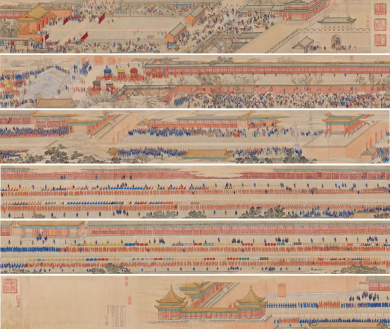 徐扬平定西域献俘礼图卷 手卷 设色纸本 43×1865cm (保利拍卖供图)