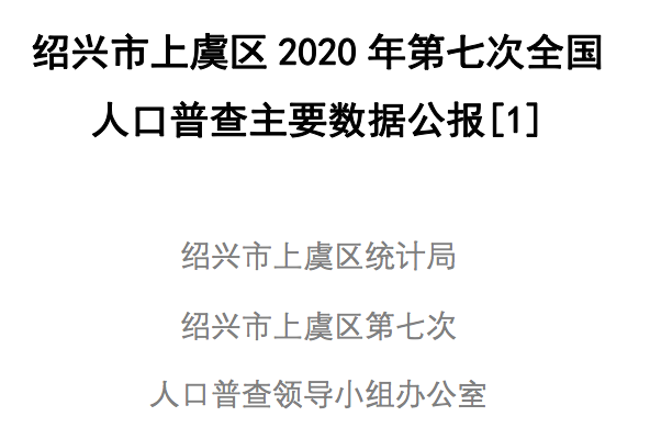 上虞最新总人口以及十年来人口变化公布