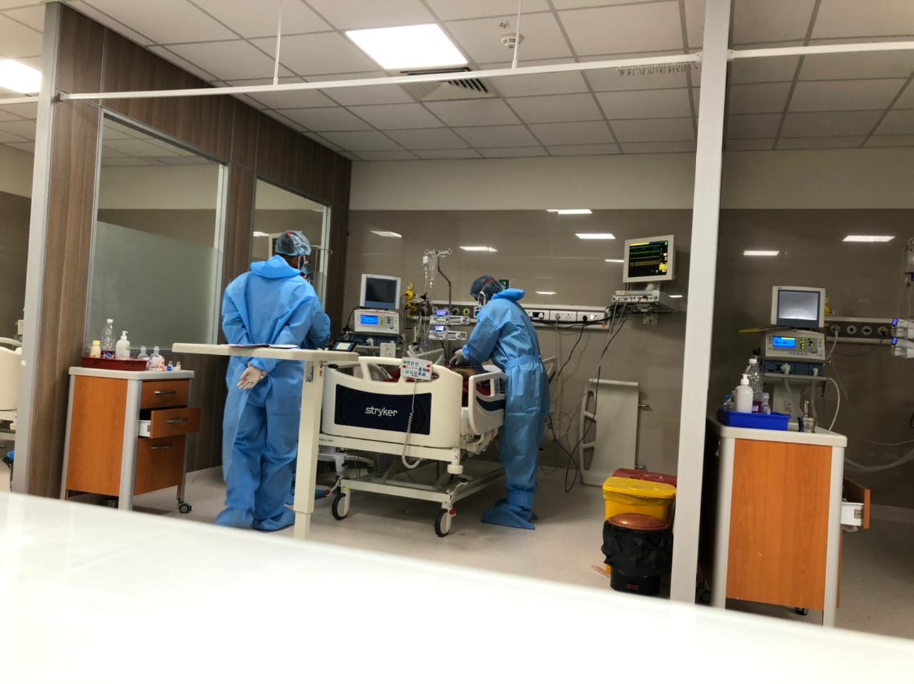 苏拉特市医学教育与研究学院医院新冠隔离病房。 受访者供图