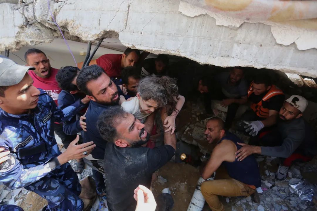 硝烟中的巴勒斯坦儿童笑脸已不再