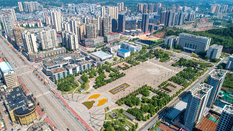 安岳县城实景航拍(央广网发 活动主办方供图)