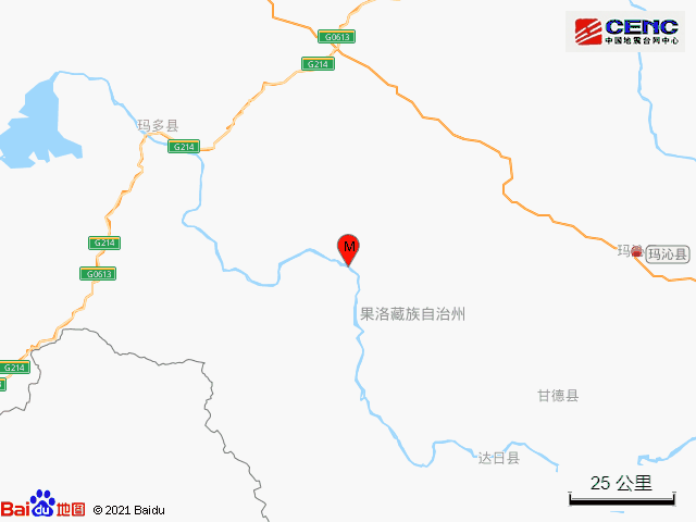 青海果洛州玛沁县发生4.4级地震