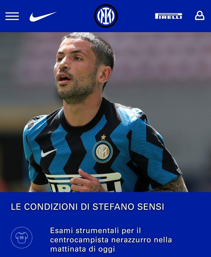 国米官方:森西右大腿前侧内收肌拉伤|欧洲杯|森西|国米_新浪新闻