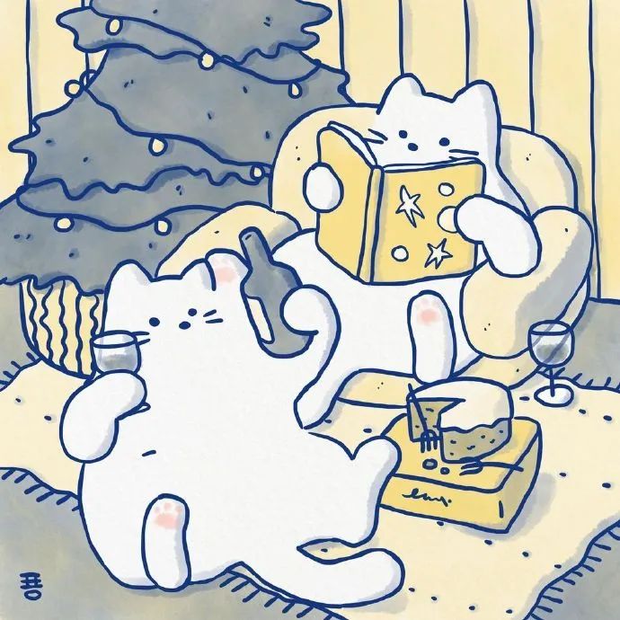 白白胖胖充满希望!猫咪日常系列插画好可爱!