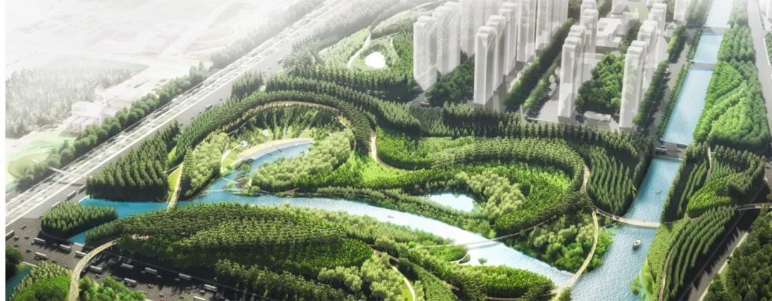 张家浜楔形绿地效果图