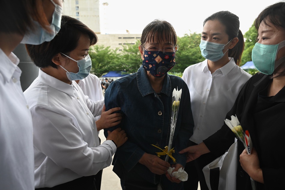 吴孟超遗体告别仪式现场