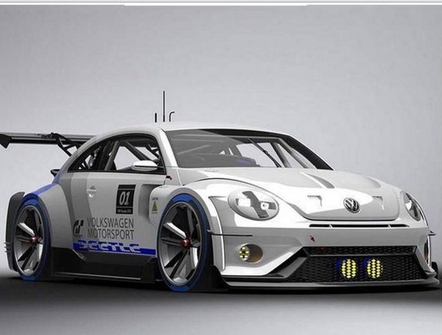 配赛车风格宽体套件,大众甲壳虫改装版曝光,最快明年3月亮相