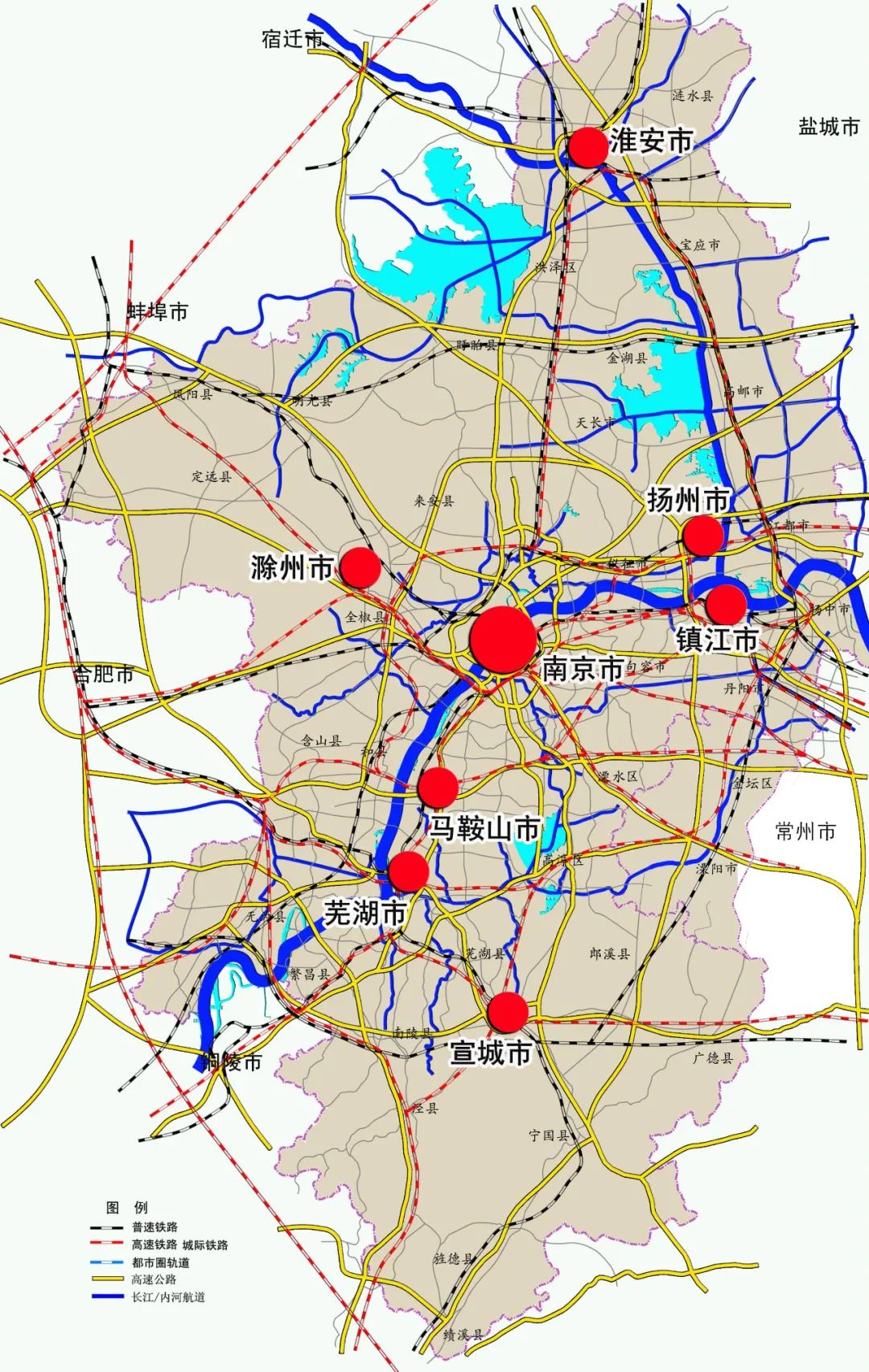 南京都市圈规划图(中科院南京地理与湖泊研究所供图)