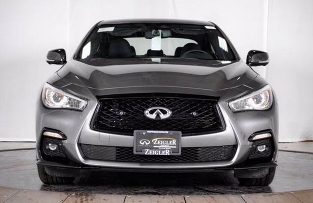 搭载30tv6引擎以黑色为主基调新款英菲尼迪q50s实拍图