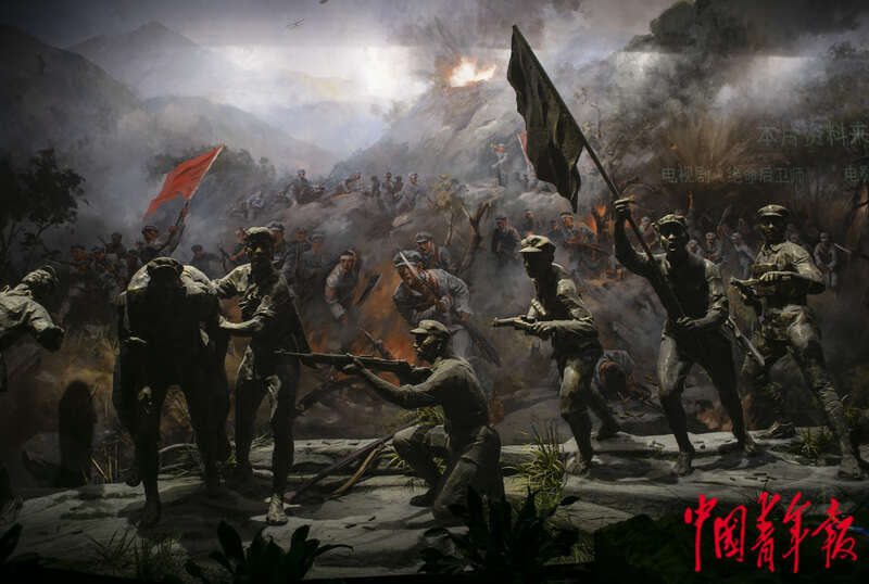 4月27日,广西桂林灌阳县,湘江战役新圩阻击战酒海井红军纪念园内,纪念