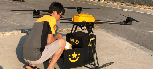 5g赋能智慧快递物流韵达无人机打通快递最后100米