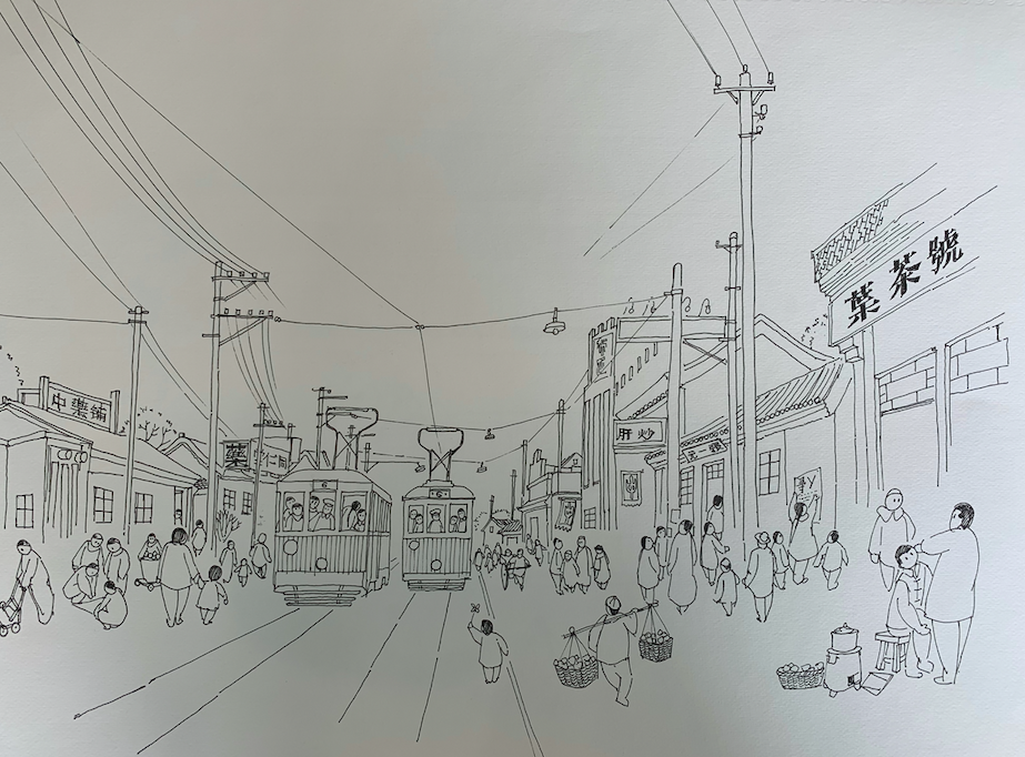 六旬画家手绘百余幅老北京街景图用画笔还原老北京历史风貌