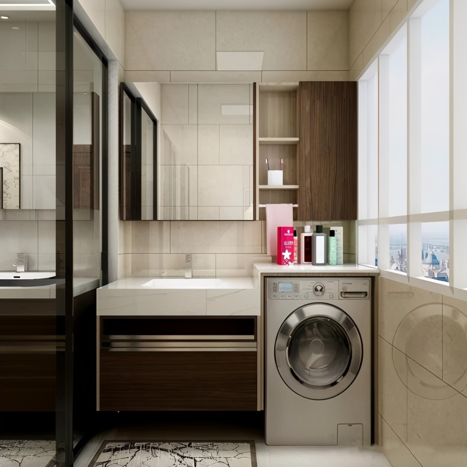 卫生间旁边夹个阳台教你一招直接打通做家政区洗浴晾晒一条龙