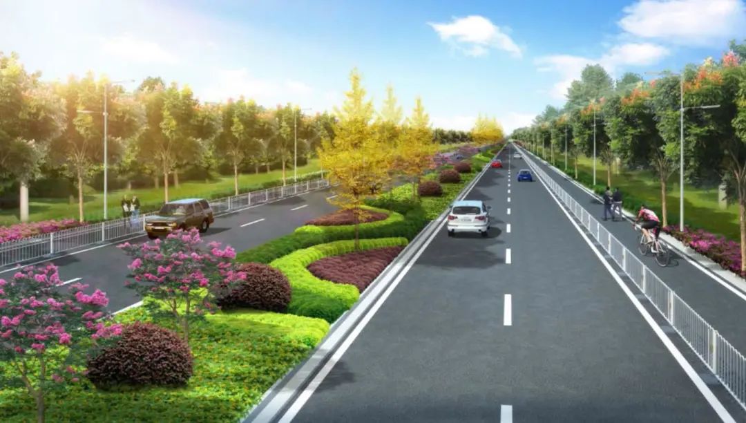 漕盈路断面透视效果图