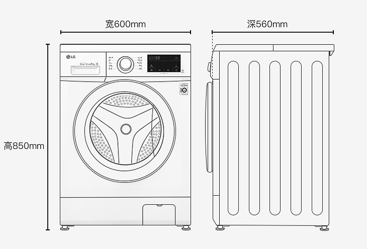 洗衣机俯视图平面图图片