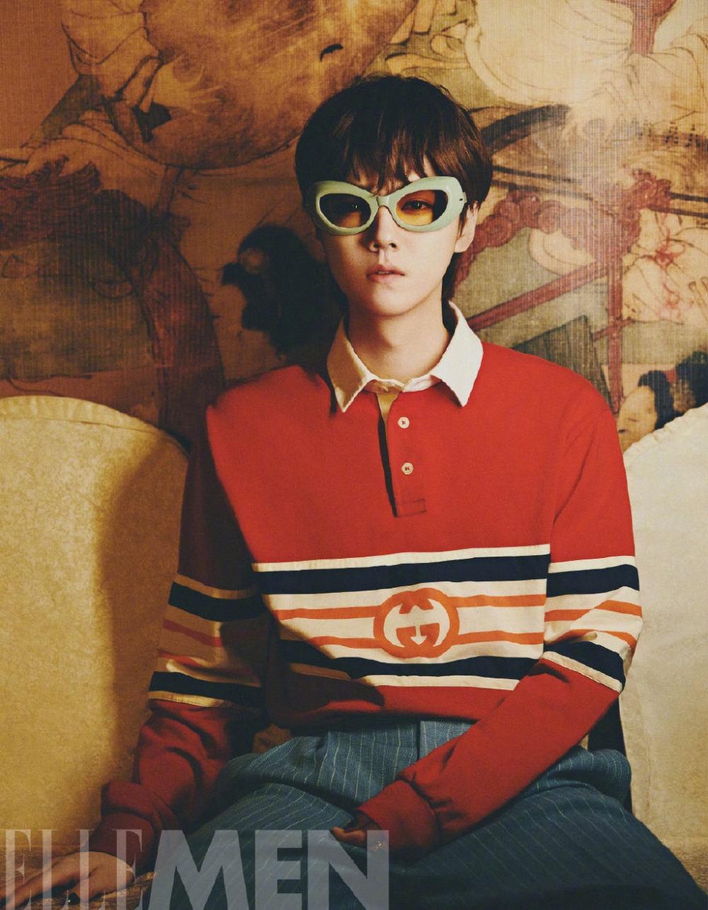 上游时尚|鹿晗解锁《ellemen》五月刊封面人物大片,尽显浓郁色彩复古