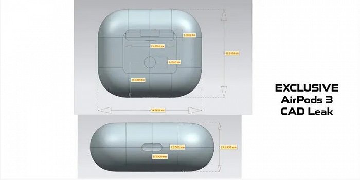 ▲AirPods3充电盒设计曝光