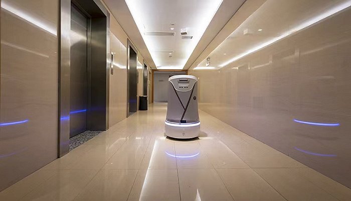 智能送物机器人。图片来源：华住集团