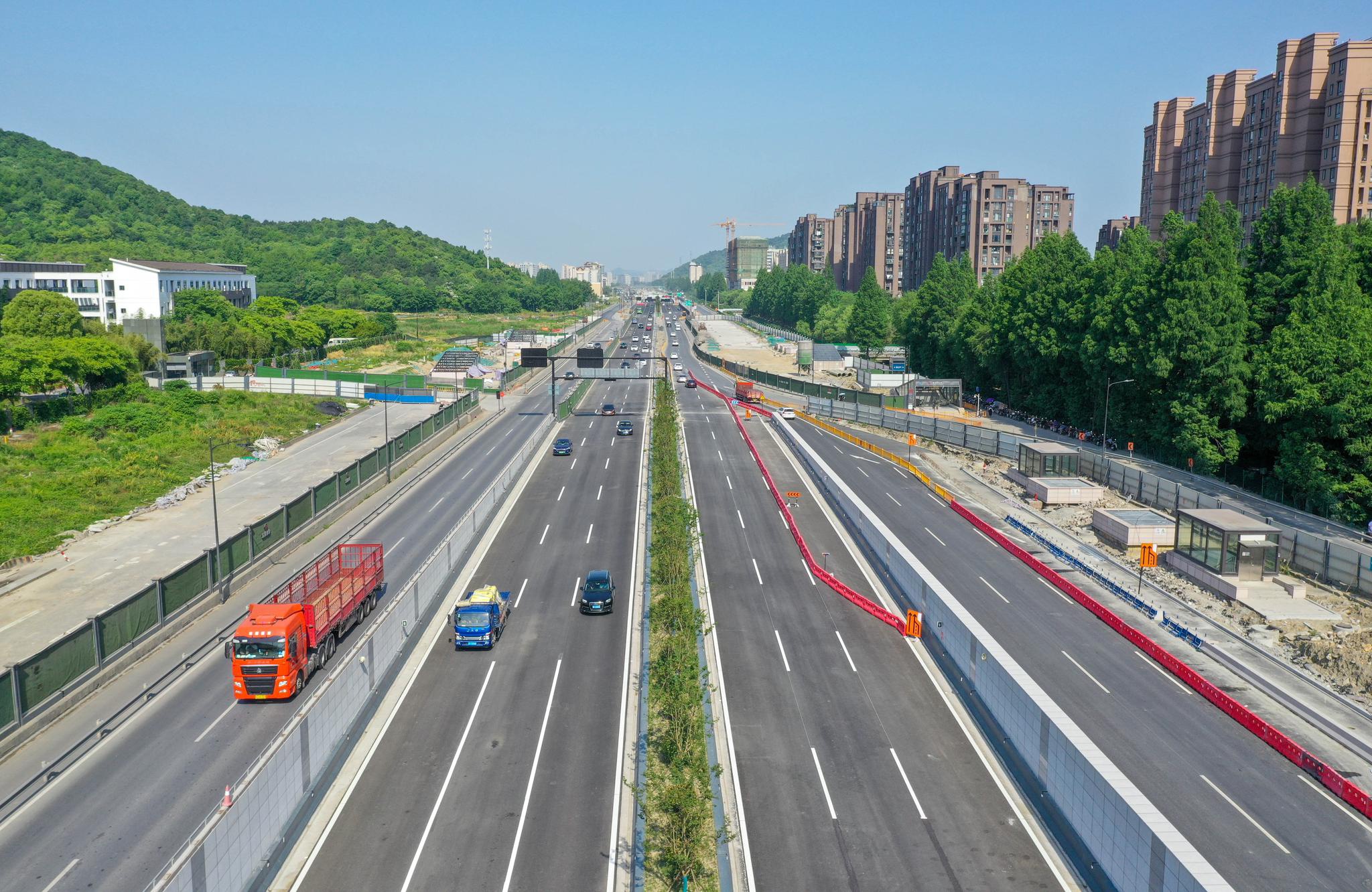 杭州彩虹快速路之江段通车富阳再添快速融杭通道