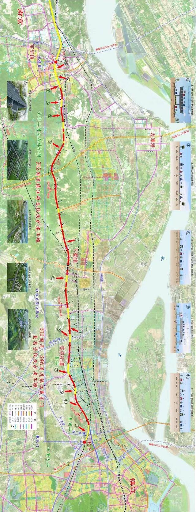 设计时速100公里进行改造建设;346国道城区段,按照主路双向六车道一级