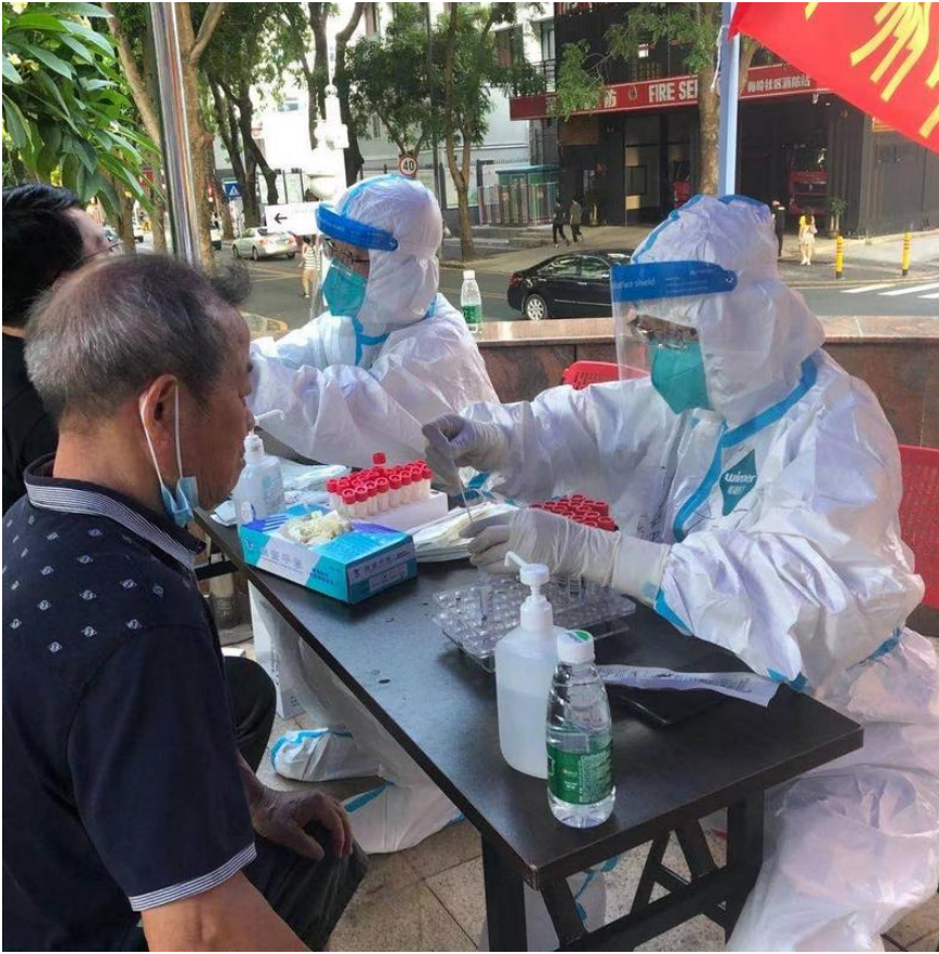 战疫课堂开讲了60余名医学生投身到一线核酸采样中