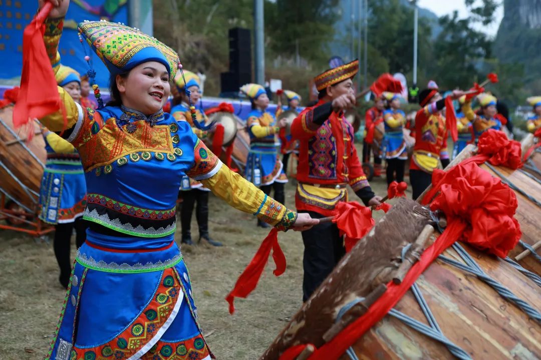《唱天谣》记者 宋延康/摄传统舞蹈类广西三江:"多耶"打擂展风情壮族