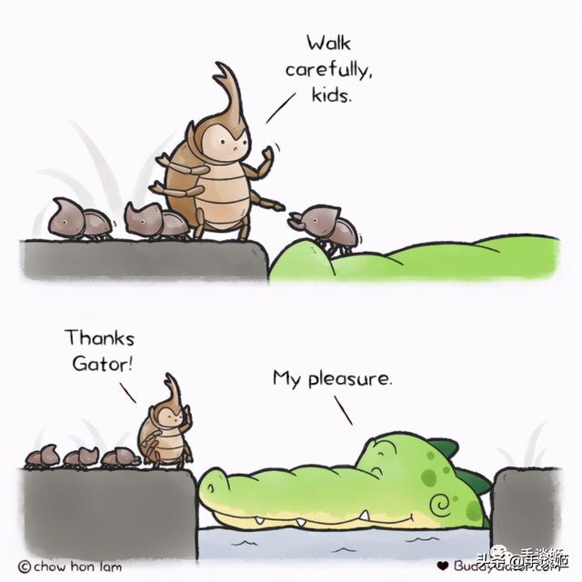 太可爱了吧这位漫画家居然用一只鳄鱼治愈人心