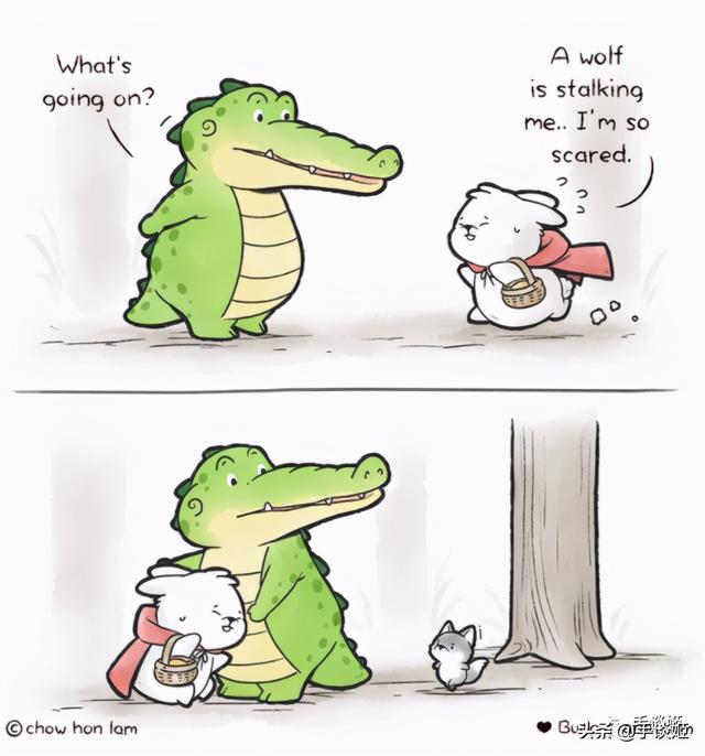太可爱了吧这位漫画家居然用一只鳄鱼治愈人心