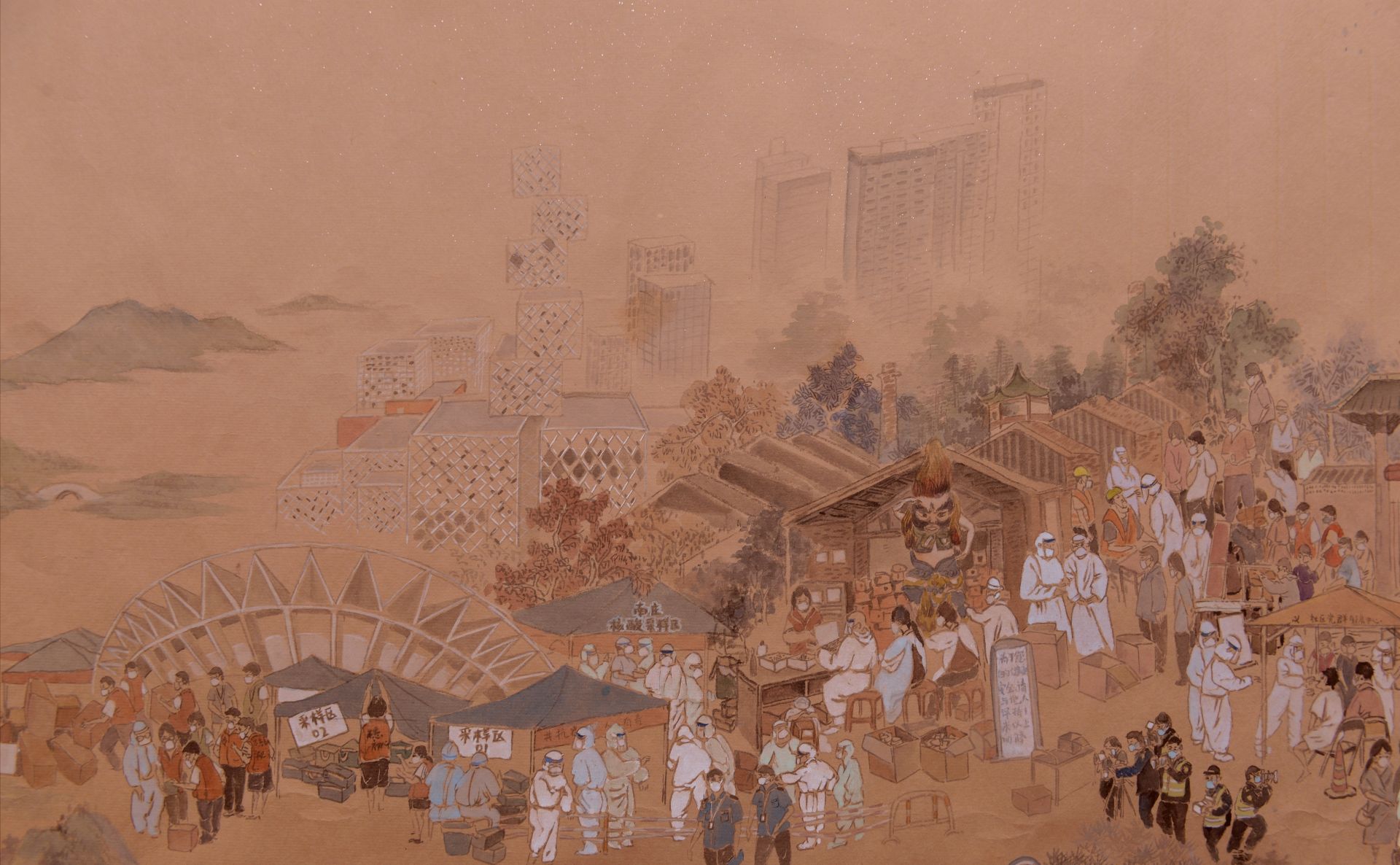 2021年佛山版核酸检测上河图火爆网络