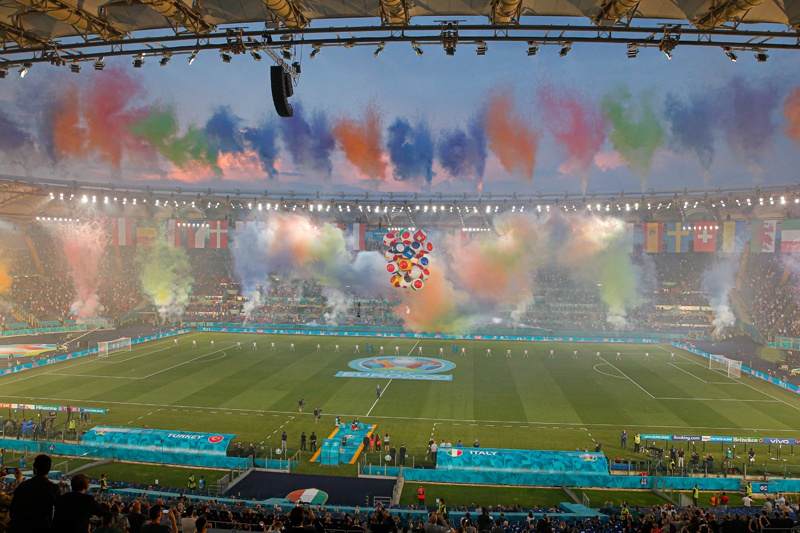 当地时间2021年6月11日，意大利罗马，2020欧洲杯开幕式举行。