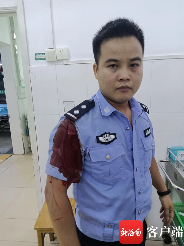 儋州一司机因不满交通肇事被重罚反袭警 目前已被刑拘