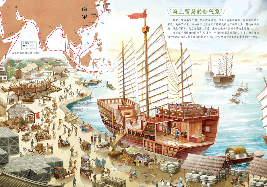 宋王朝之所以能偏安一隅"隔江犹唱后庭花",是因为大力发展了海上贸易