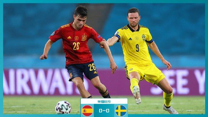 西班牙0:0瑞典海报来源于欧洲杯官方微博