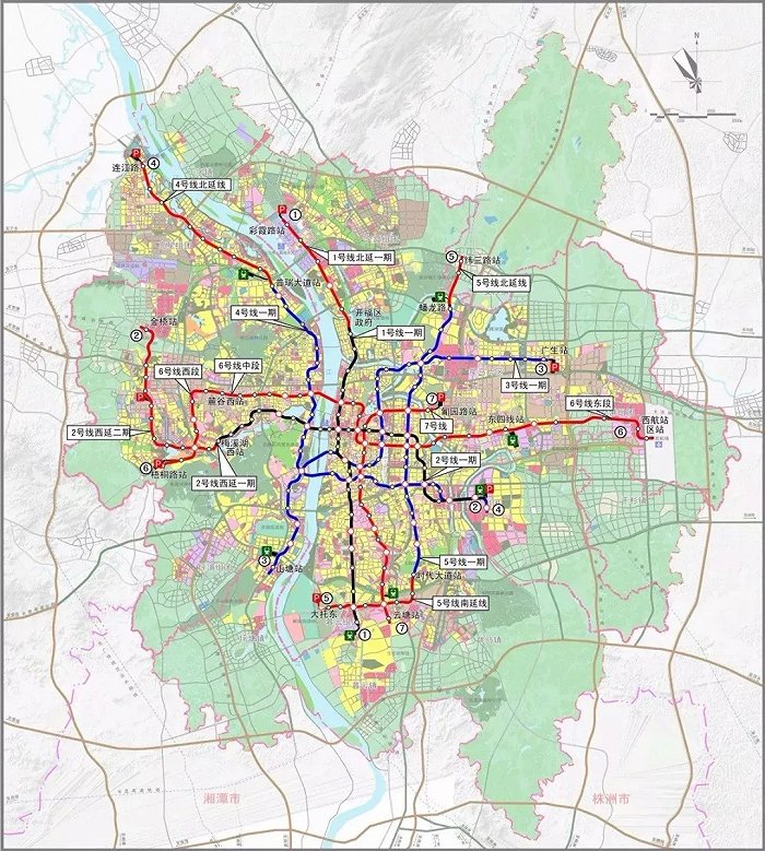 图：长沙市城市轨道交通第三期建设规划