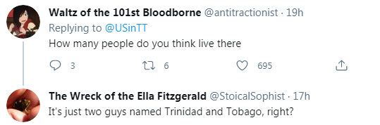 ▲你是不是觉得这个国家就俩人，一个叫特立尼达，一个叫多巴哥？
