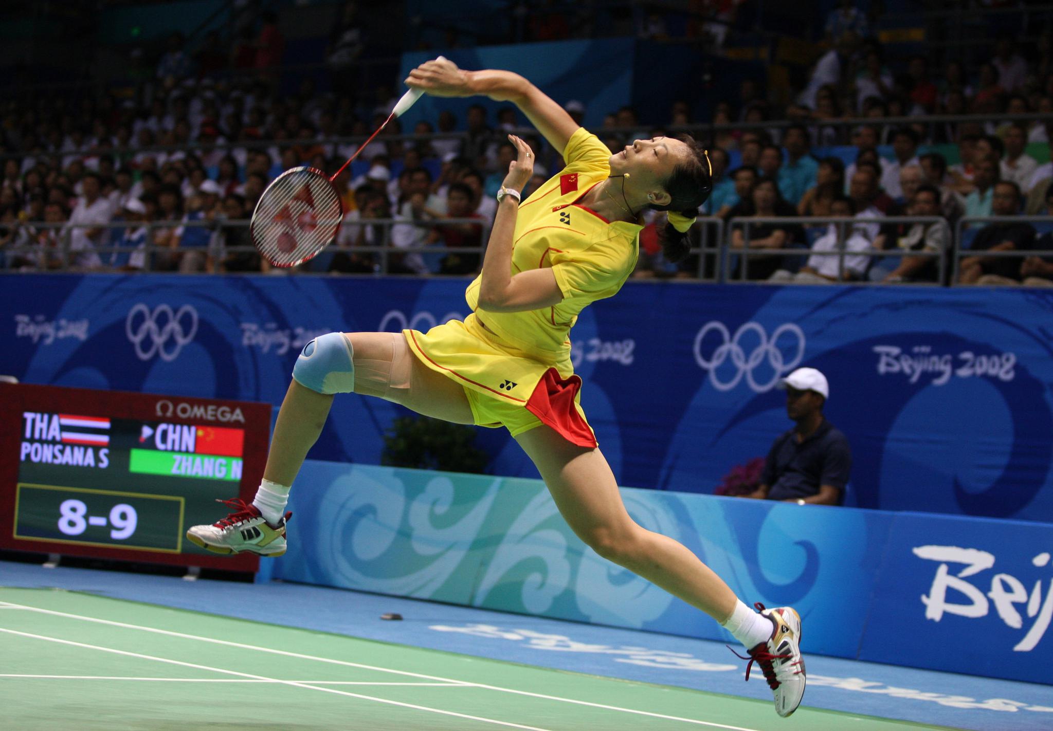 张宁在北京奥运会比赛中.